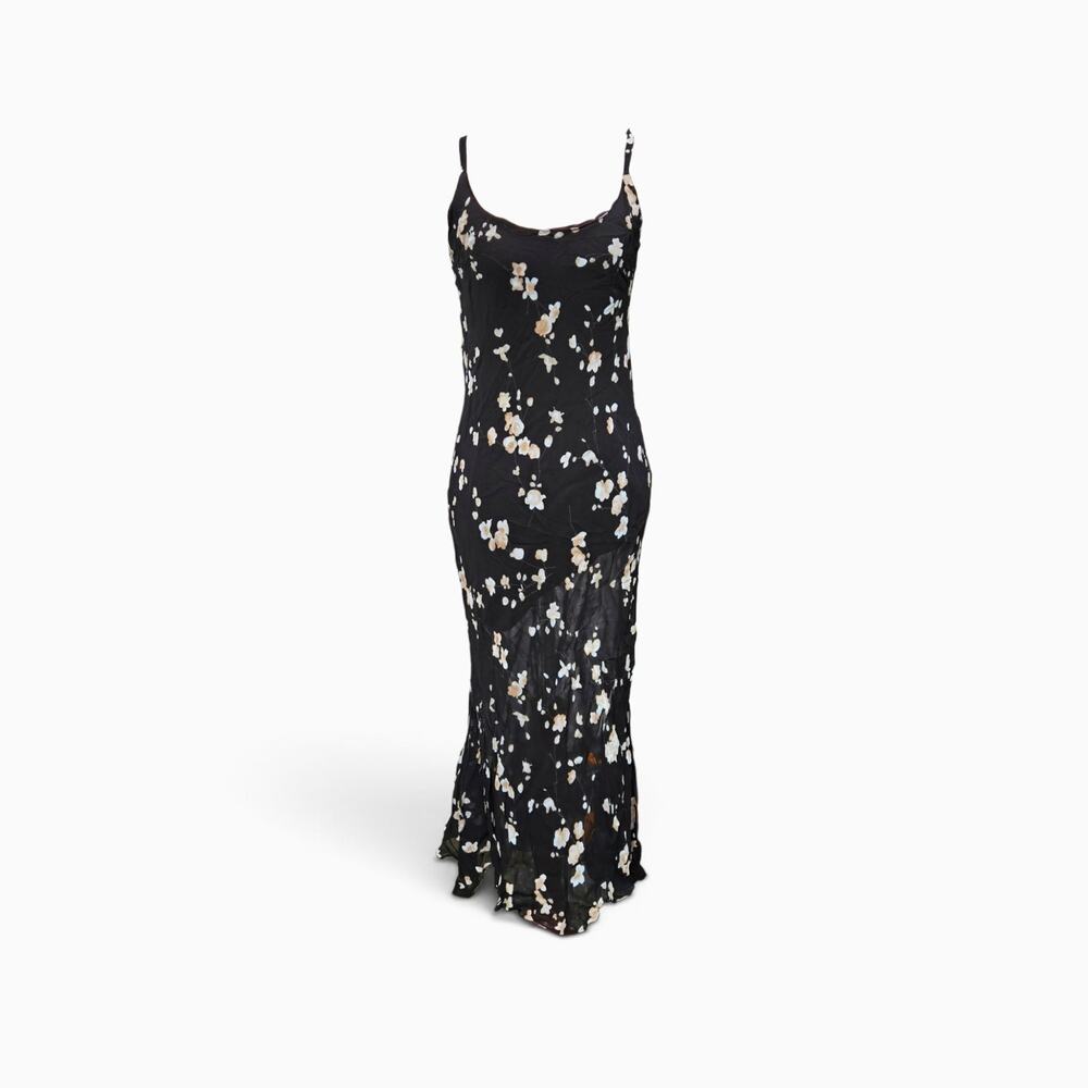 Y2k Euro Midi Dress Whimygoth Floral Cottagecore Vintage - Small - Picture 1 of 4